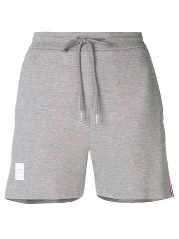 Logo Patch Shorts Light Grey - THOM BROWNE - BALAAN 1