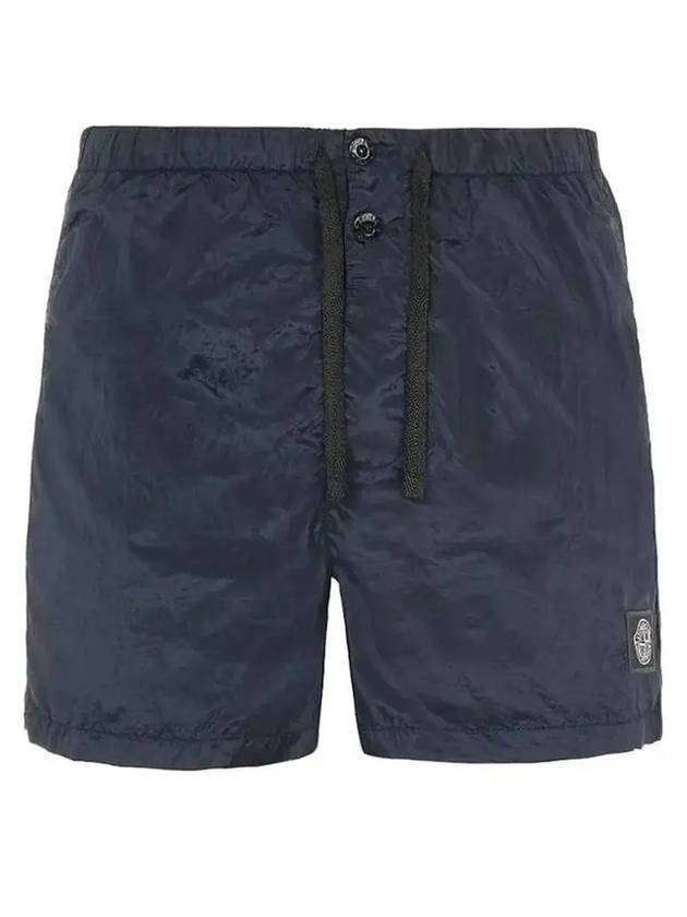 Logo Patch Nylon Swimming Shorts Navy - STONE ISLAND - BALAAN 1