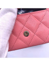 25C Clutch Classic Card Holder Wallet Caviar Coral Pink Gold Plated AP0214 - CHANEL - BALAAN 9