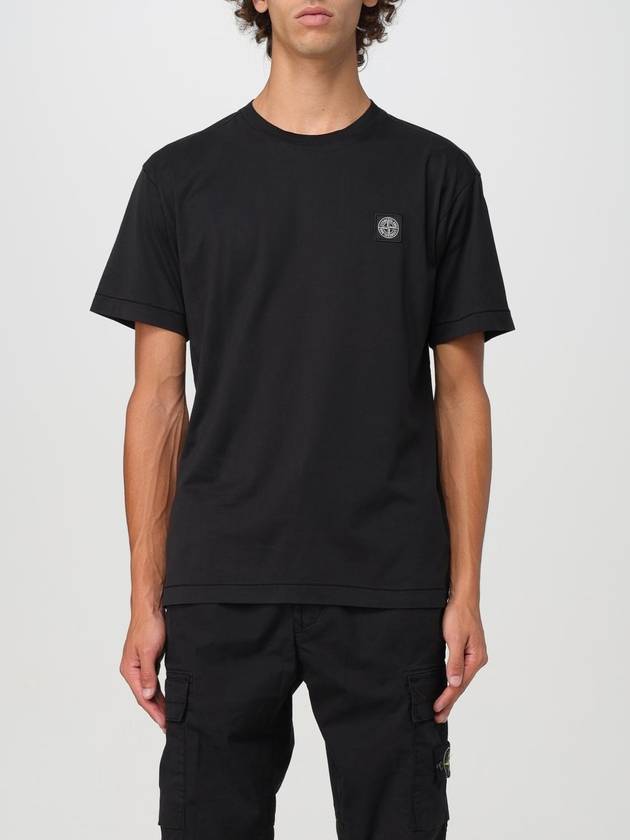 T-shirt basic con mini logo Stone Island - STONE ISLAND - BALAAN 1