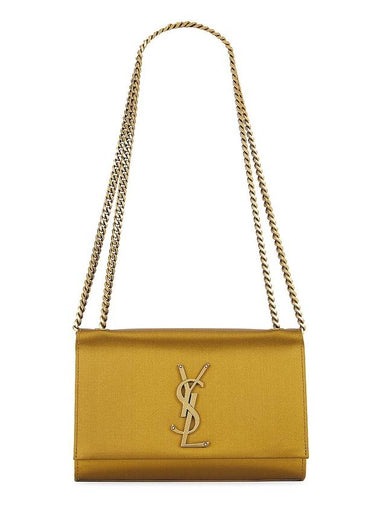 Kate Chain Satin Small Shoulder Bag Jungle - SAINT LAURENT - BALAAN 1