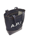 Logo Denim Axelle Tote Bag Navy - A.P.C. - BALAAN 4