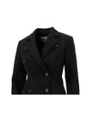 Double Breasted Blazer Black - ALAIA - BALAAN 3