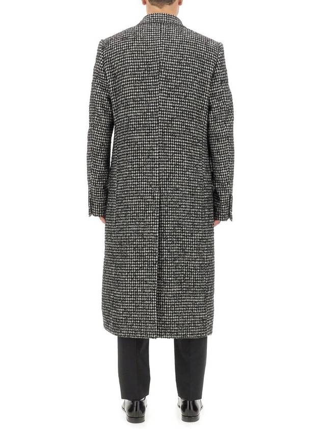 Embroidered Acrylic Blend Double Coat Grey - DOLCE&GABBANA - BALAAN 4