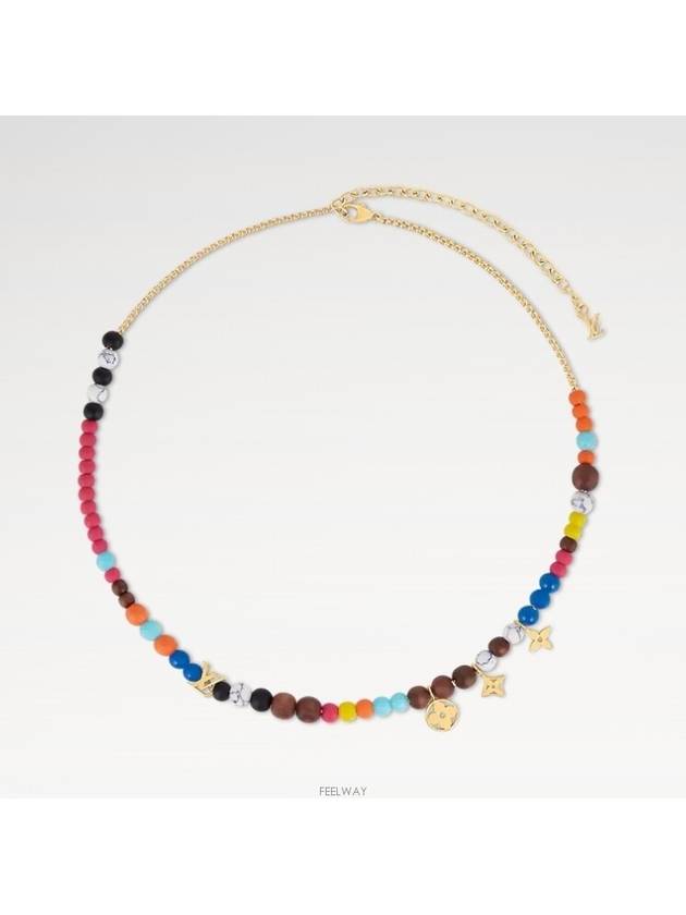 LV Surfin Beads Necklace Gold - LOUIS VUITTON - BALAAN 2