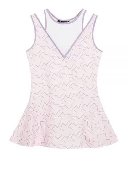 Sportswear Matilda Outline Bridge Wave Print Short Dress Pink - J.LINDEBERG - BALAAN 2