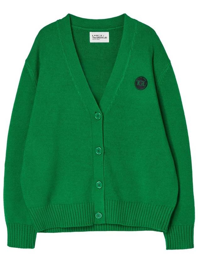 Women's Essential Cardigan Green GB1 WSW 11 GRN - THE GREEN LAB - BALAAN 1