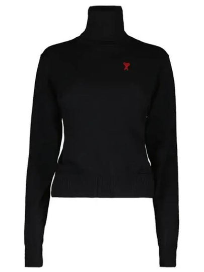 De Coeur Wool Turtleneck Black - AMI - BALAAN 2