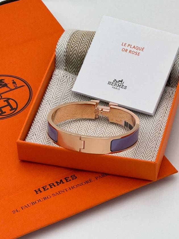 Click Ash Bracelet Purple Rose Gold PM H700001F - HERMES - BALAAN 3