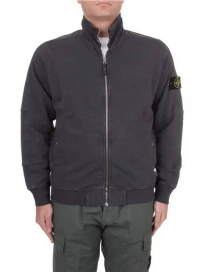 Cotton Zip-Up Jacket Dark Grey - STONE ISLAND - BALAAN 2