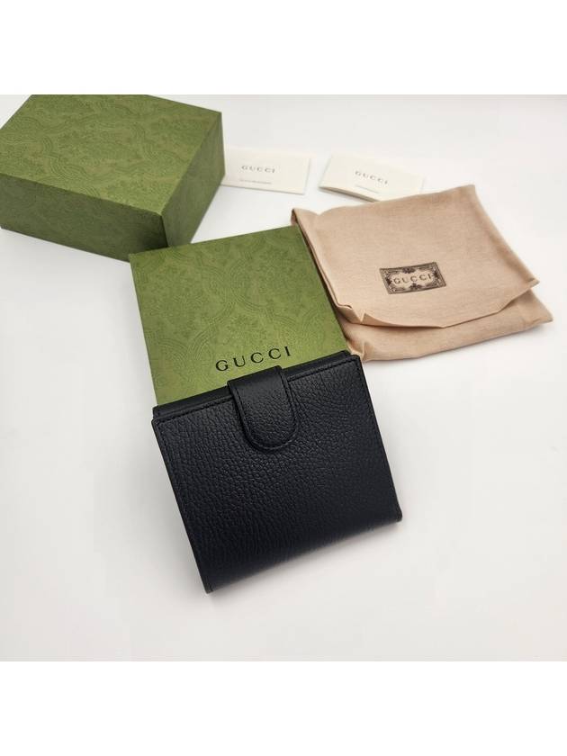 GG Interlocking Half Wallet Black - GUCCI - BALAAN 3