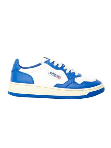 Men's Medalist Low Leather Sneakers Blue - AUTRY - BALAAN 1