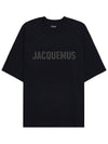 Le Typo Cotton Short Sleeve T-shirt Black - JACQUEMUS - BALAAN 11