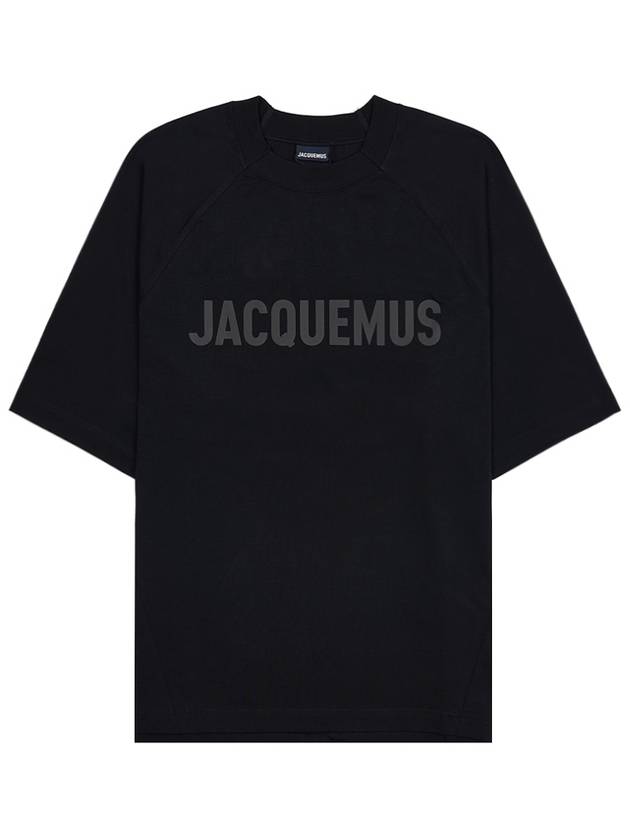 Le Typo Cotton Short Sleeve T-shirt Black - JACQUEMUS - BALAAN 9