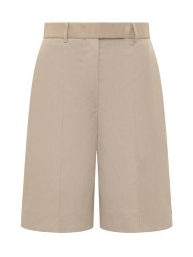 High-Waist Bermuda Shorts Beige - THOM BROWNE - BALAAN 1