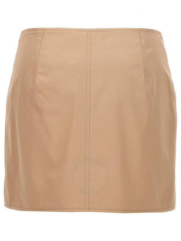 WoMen's Trench Mini Cotton Gabardine A-Line Skirt Pale Nude - BURBERRY - BALAAN 3