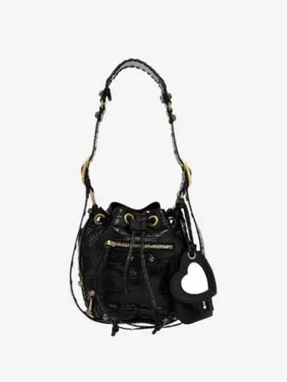 Le Cagole XS Leather Bucket Bag Black - BALENCIAGA - BALAAN 2