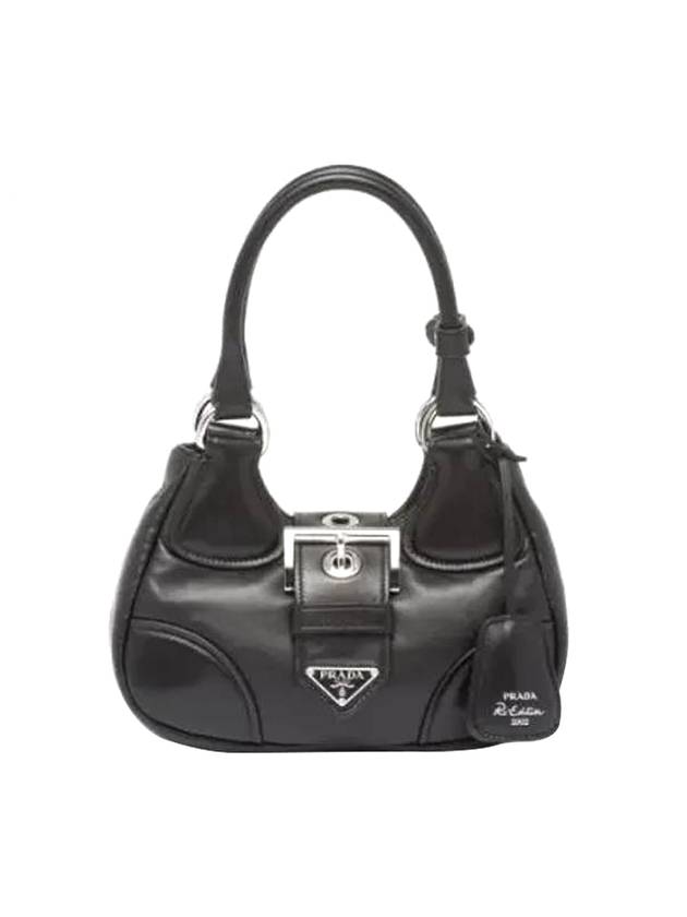 Moon Padded Nappa Leather Shoulder Bag Black - PRADA - BALAAN 1