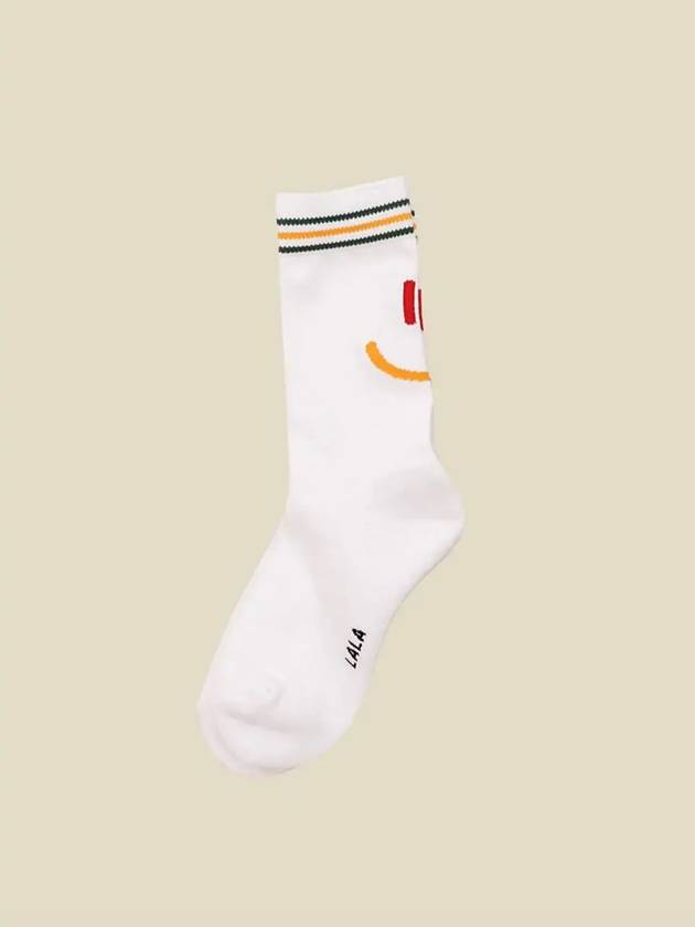 Lala Logo Socks White - LALA SMILE - BALAAN 1