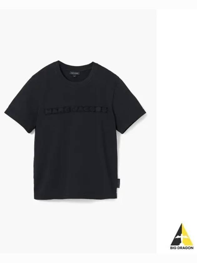 Deconstructed Logo Core Jersey Marc Baby Tee Black MJTAW24004BKX - MARC JACOBS - BALAAN 1