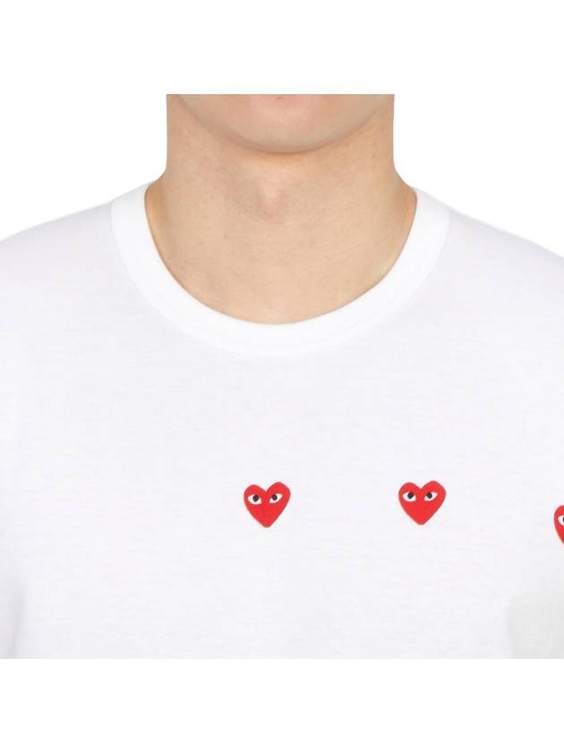 3 heart patch short sleeve t shirt white - COMME DES GARCONS PLAY - BALAAN 6