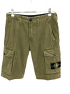 Men's Wappen Cotton Bermuda Cargo Shorts Khaki - STONE ISLAND - BALAAN 2