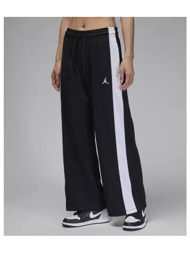 Jordan Knit Track Pants W Black White FV7102 010 - NIKE - BALAAN 1