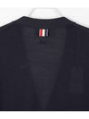 Men's Jersey Stitch V-Neck Cardigan Navy - THOM BROWNE - BALAAN 5