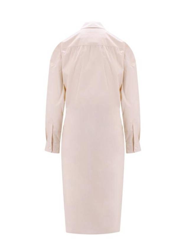 Straight Collar Twist Long Dress Cream - LEMAIRE - BALAAN 3