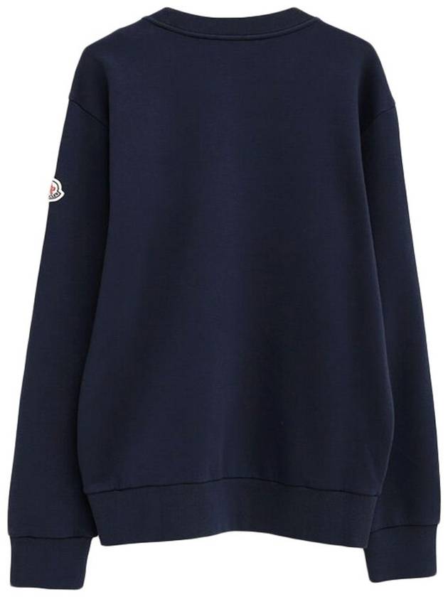 Printed Motif Sweatshirt Navy Blue - MONCLER - BALAAN 3