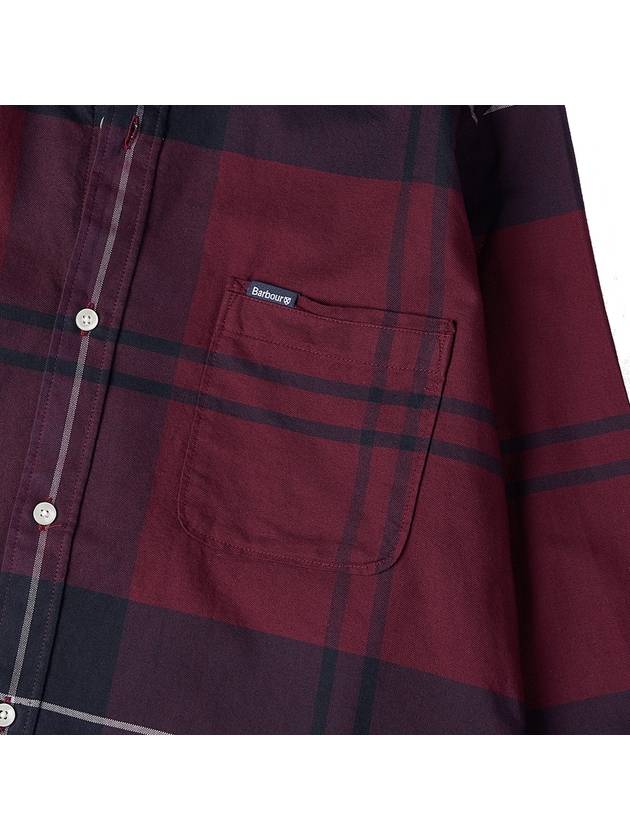 Stirling Tailored Long Sleeve Shirt Cordovan Tartan - BARBOUR - BALAAN 8