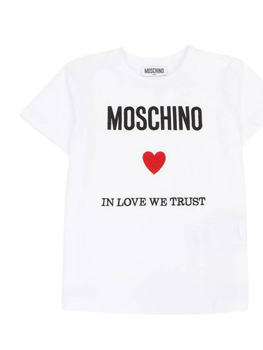 Kids short sleeve t shirt HOM04K LAA22 10101 Adults can wear - MOSCHINO - BALAAN 1