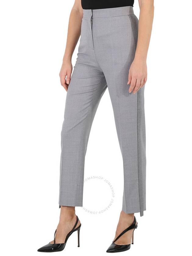 Women's Tailored Wool Straight Pants Gray - BURBERRY - BALAAN 3