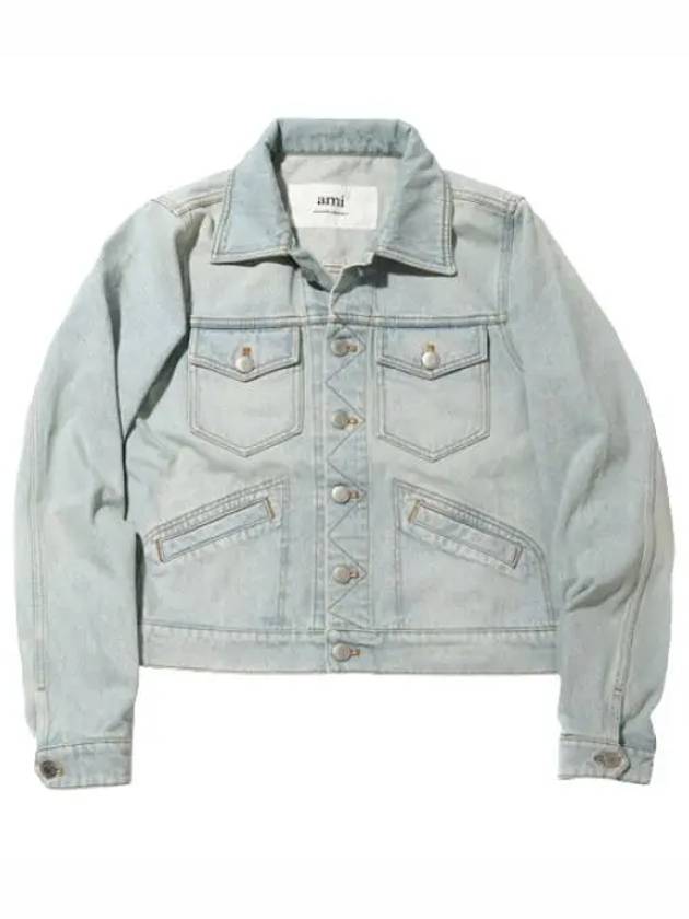 Denim Trucker Jacket Men s - AMI - BALAAN 1