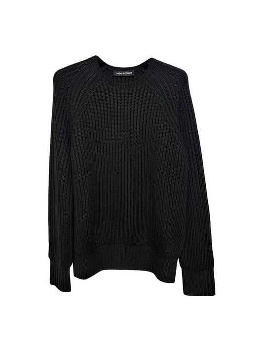 Men's Waffle Knit Top Black - NEIL BARRETT - BALAAN 1