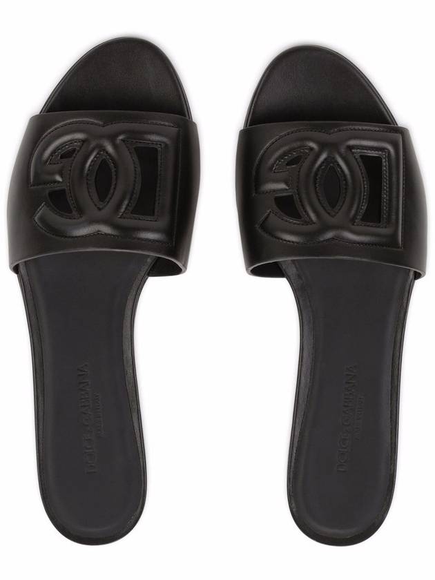 DG Millennial Logo Slippers Black - DOLCE&GABBANA - BALAAN 5