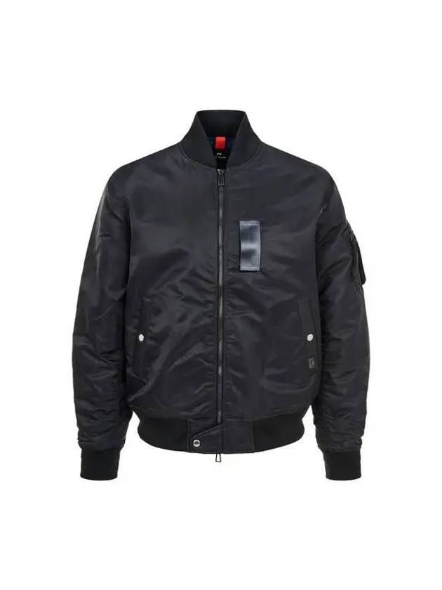 PS Mini Label Padded Bomber Jacket Black - PAUL SMITH - BALAAN 1