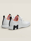 Depart Knit Calfskin Low Sneakers Blanc - HERMES - BALAAN 7