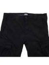 Stretch Satin Cargo Shorts Black - CP COMPANY - BALAAN 4