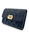 Boy caviar flap gold card wallet - CHANEL - BALAAN 4