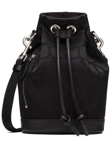 Toile Iconographe Mini Bucket Bag Black - VALENTINO - BALAAN 1