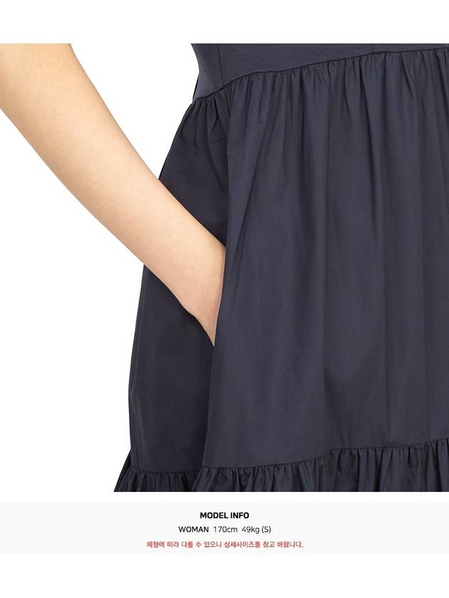 Palmira Short Sleeve Long Dress Navy - MAX MARA - BALAAN 10