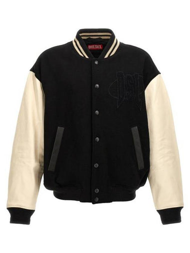 L Nyman Panel Bomber Jacket Black - DIESEL - BALAAN 1