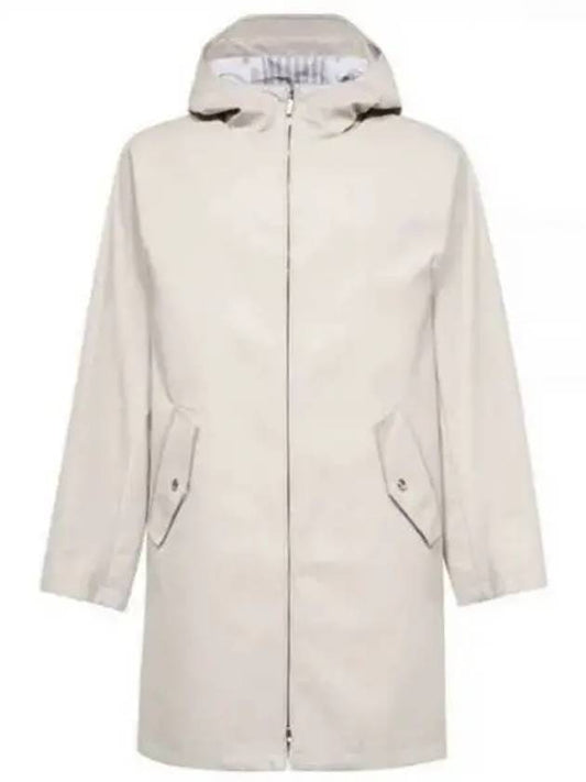 Waterproof Cotton Twill T-Dart Hooded Jacket Khaki - THOM BROWNE - BALAAN 2