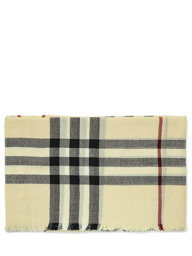 Checked Wool Scarf Beige - BURBERRY - BALAAN 2