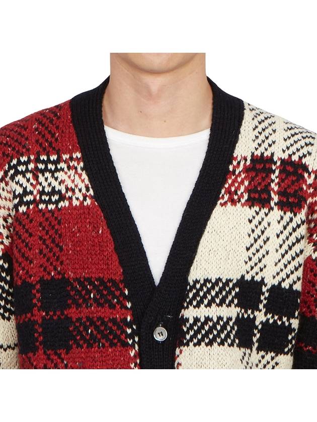 Donegal Tartan Check Cardigan - THOM BROWNE - BALAAN 8