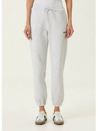 Logo Banding Cotton Track Pants White - MSGM - BALAAN 2