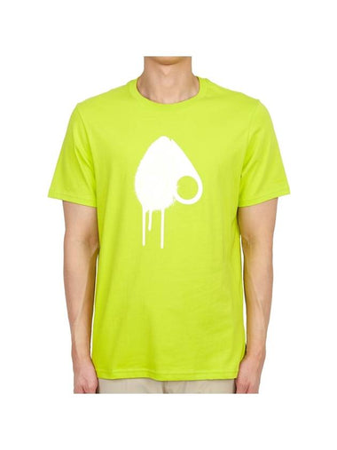 Augustine Logo Print Short Sleeve T-Shirt Green - MOOSE KNUCKLES - BALAAN 1