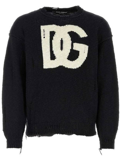 23 ss Distressed Logo Sweater GXO80T JEMV0 S9000 B0110812203 - DOLCE&GABBANA - BALAAN 2