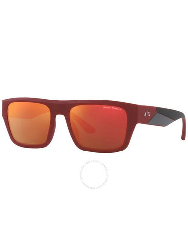 Armani Exchange Red Mirror Square Men's Sunglasses AX4124SU 82746Q 56 - ARMANI EXCHANGE - BALAAN 1